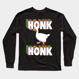 Honk Honk Peace Was Never An Option Goose Knife Meme Long Sleeve T-Shirt